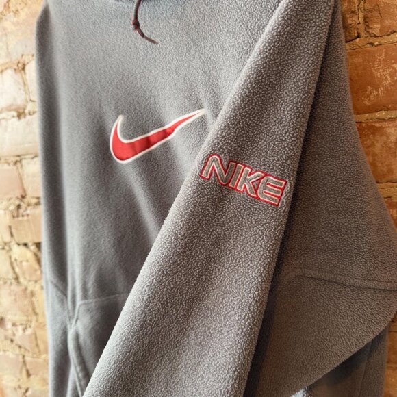 Grey Nike Y2K Fleece hoodie size L - Picture 4 of 4